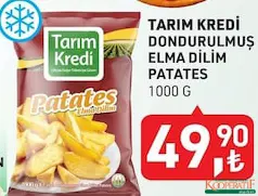 TARIM KREDİ DONDURULMUŞ ELMA DİLİM PATATES 1000 G TARIM KREDİ DONDURULMUŞ ELMA DİLİM PATATES 1000 G